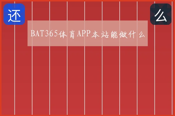 BAT365体育APP本站能做什么